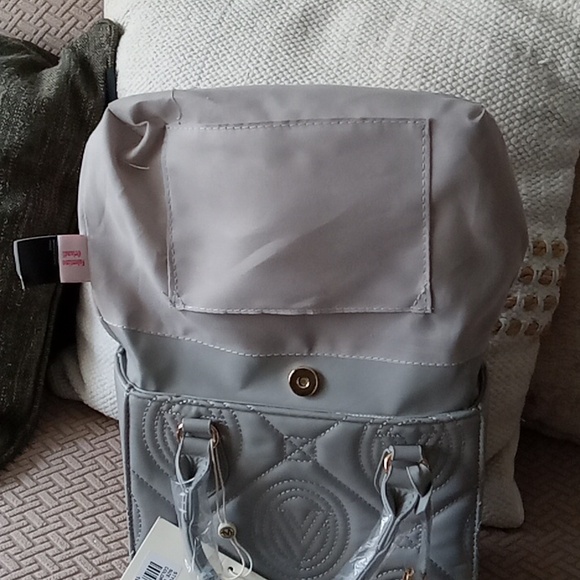 Valentino Orlandi Crossbody Bag Quilted Light Grey Style #V-2012 - Picture 11 of 16